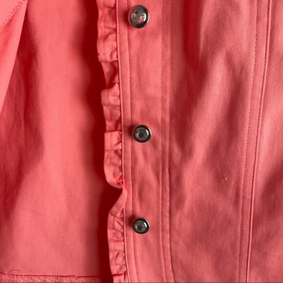 Quacker Factory by Jeanna Bice rhinestone vest coral sz Medium - Picture 3 of 8